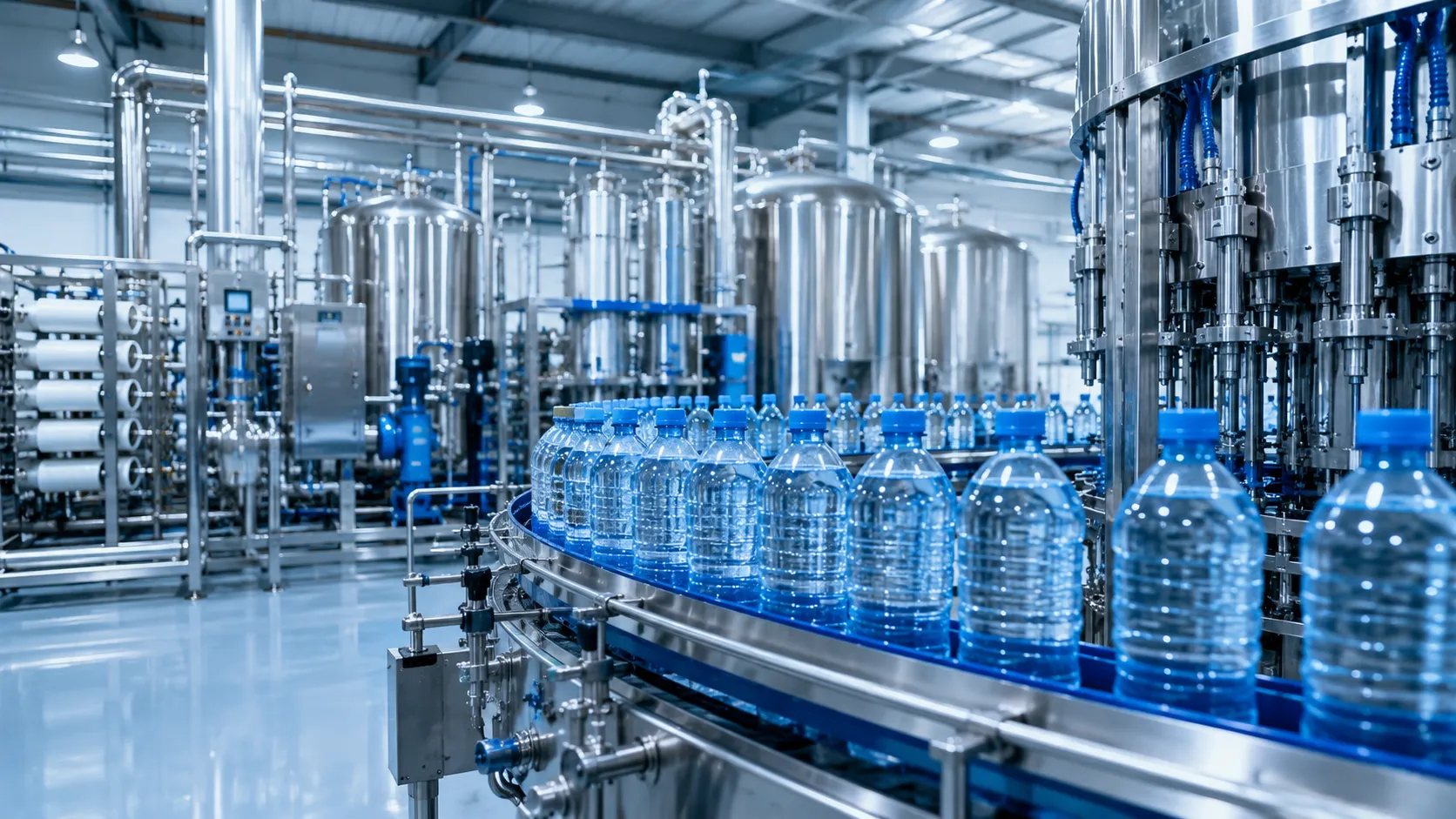 Water processing — Treatment batches, compliance logs, and tank levels.
